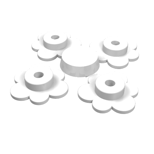 Plant Flower Small, Sprue of Four