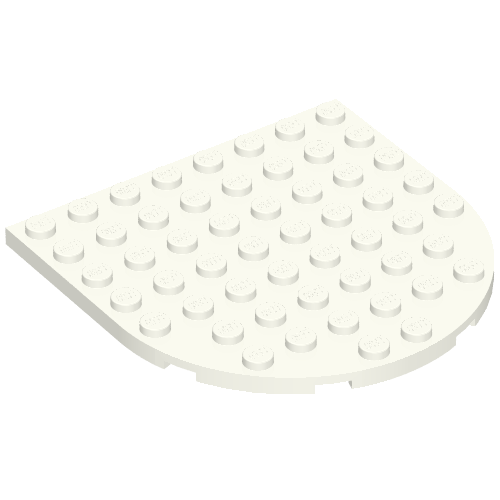 Plate 8 x 8 with Half Circle