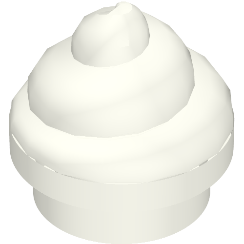 Plate Round 1 x 1 Swirled Top / Poo