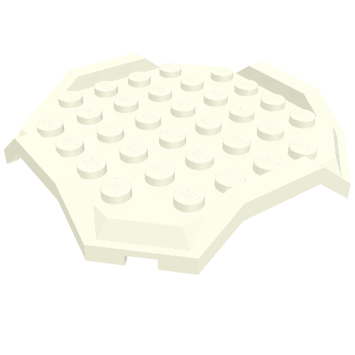 Plate Special 8 x 8 x 2/3 Octagon with Rim