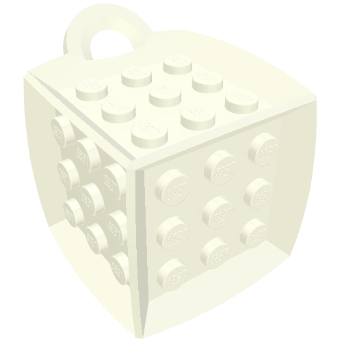 Die - 6 Sided with 3 x 3 Centre Studs, and Ring (DOTS)