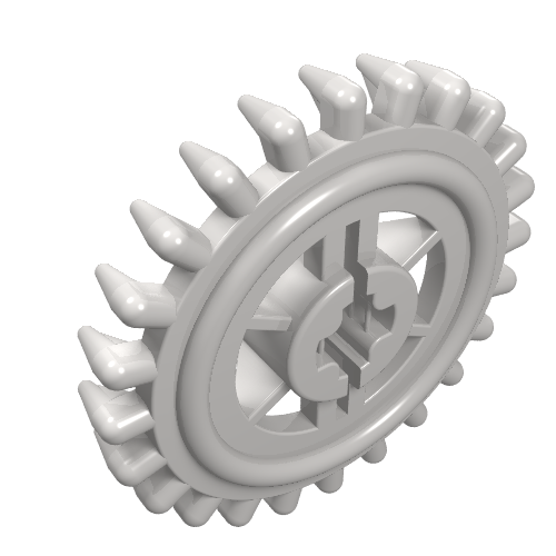 Technic Gear 24 Tooth Crown with Reinforcements [New Style]
