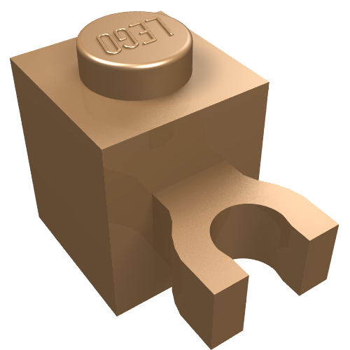Brick Special 1 x 1 with Clip Vertical [Thick U Clip, Solid Stud]