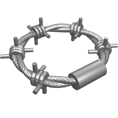 Minifig Barbed Wire Coil