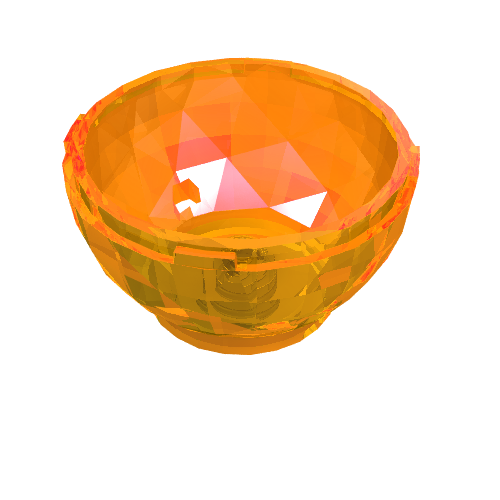 Container Faceted 4 x 4 x 1 2/3 (Dragon Egg Bottom)