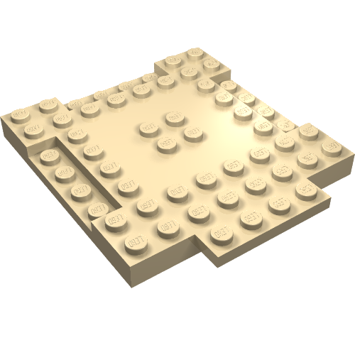 Brick Modified 8 x 8 with 1 x 4 Indentations and 1 x 4 Plate