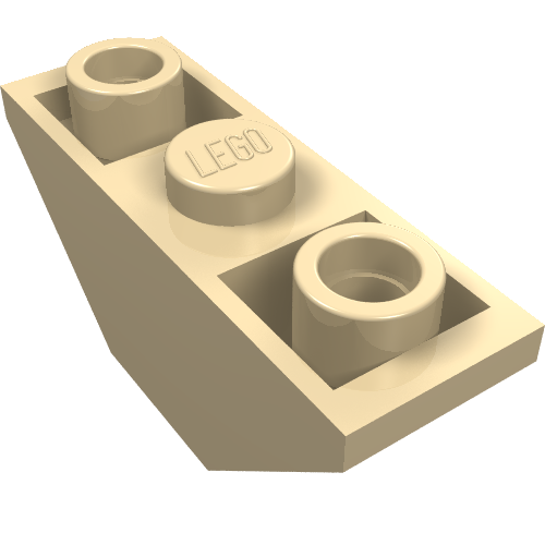 Slope Inverted 45° 3 x 1 Double with 2 Blocked Open Studs
