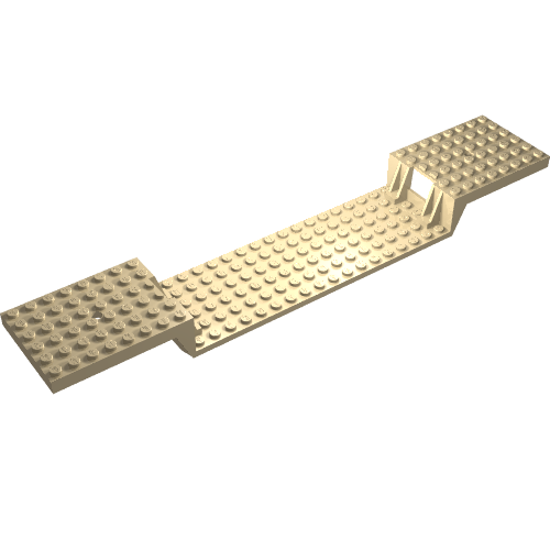 Train Base 6 x 34 Split-Level with Bottom Tubes