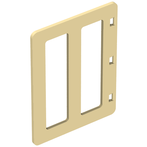Duplo Door with Two Long Window Panes