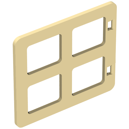 Door / Window with Four Equal Square Cornered Panes