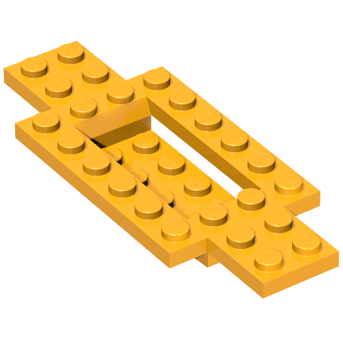 Vehicle, Base 4 x 10 x 2/3 with 4 x 2 Recessed Center with Smooth Underside