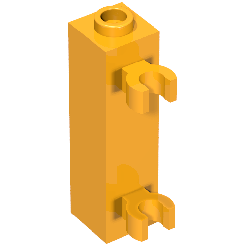 Brick Special 1 x 1 x 3 with 2 Clips Vertical [Hollow Stud, Open O Clips]