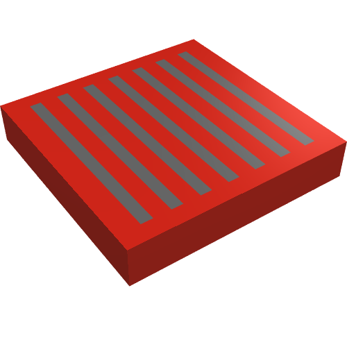 Tile 2 x 2 with Grill Black Print