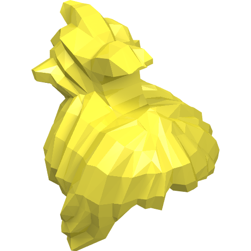 Minifig Hair - Messy with Swept-up Ponytail, Sidebangs and Clip