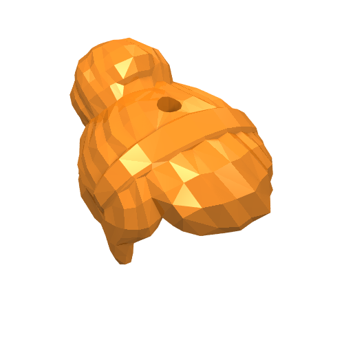 Minifig Hair Female with Top Knot Bun [Plain]