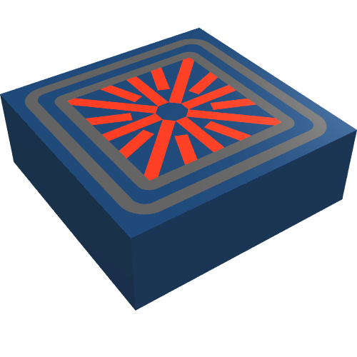 Tile 1 x 1 with Computer Targetting Display Print