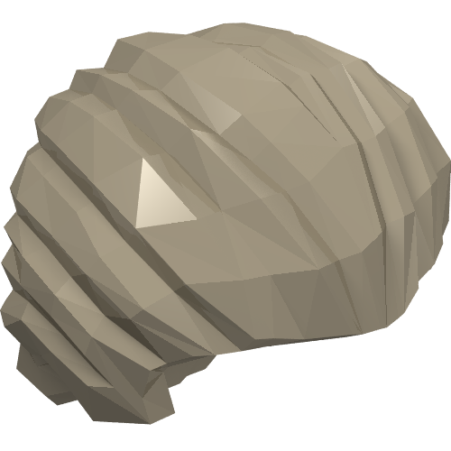 Minifig Hair Swept Back with Short Ponytail