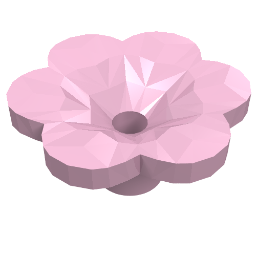 Friends Accessories Flower with 6 Rounded Petals and Pin