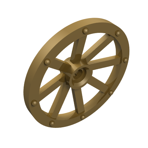 Wheel Wagon Large (33mm D.), hole notched for wheels holder pin