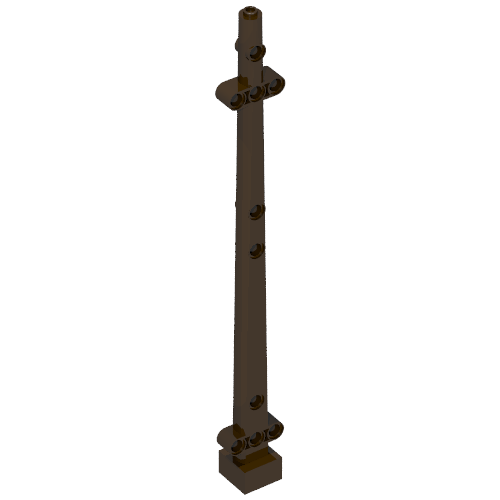 Boat Mast 2 x 2 x 20 with Holes - Side Aligned x shape Axle Hole