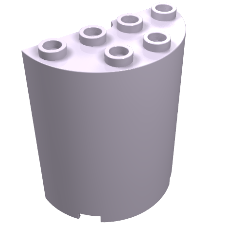 Cylinder Half 2 x 4 x 4