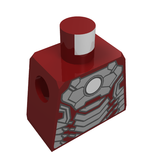 Minifig Torso with Iron Man Armoured Suit Mark XLII Print