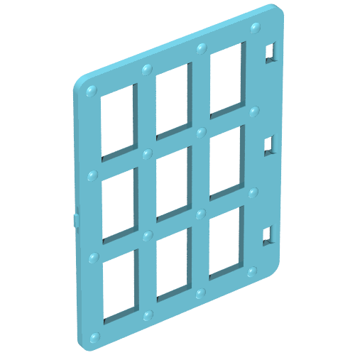 Duplo Door 1 x 4 x 4 with Nine Panes