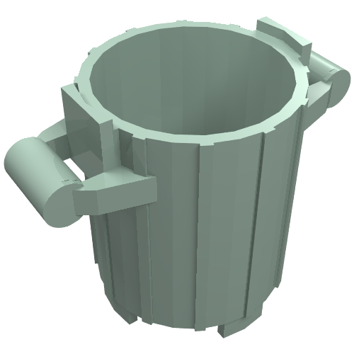 Container, Trash Can with 2 Cover Holders