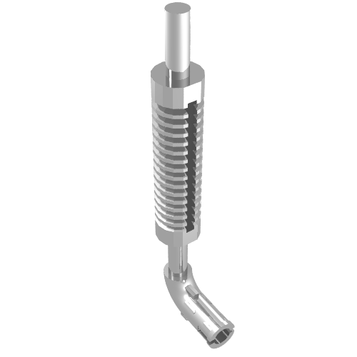 Vehicle Exhaust Pipe with Technic Pin - Flat End