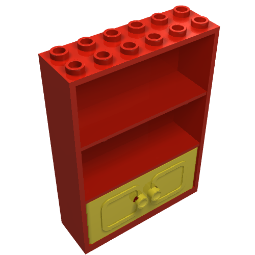 Fabuland Cupboard 2 x 6 x 7 with Yellow Doors