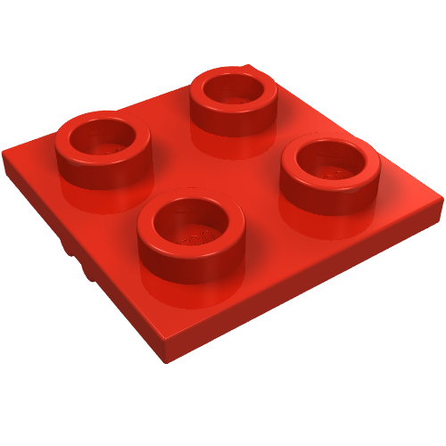 Plate Special 2 x 2 Thin with Plane Single Wheel Holder