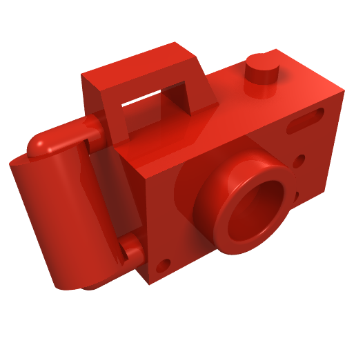 Minifig Camera Handheld with Right-Aligned Viewfinder