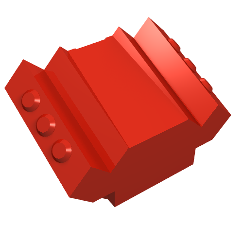 Brick, Modified 2 x 2 No Studs, Sloped with Angled Side Block Extensions