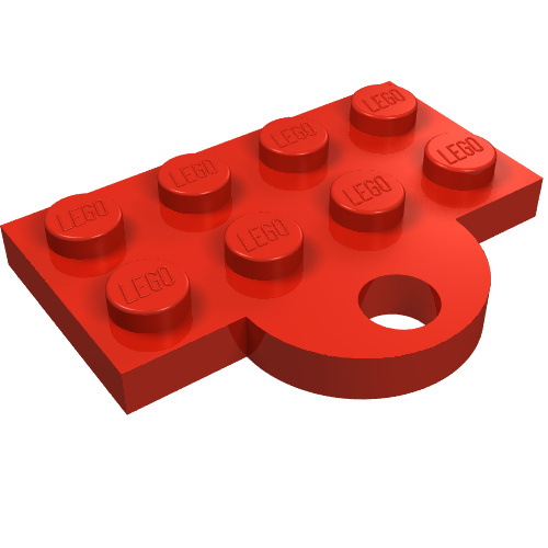Plate, Modified 2 x 4 with Train Coupler Open for Hook