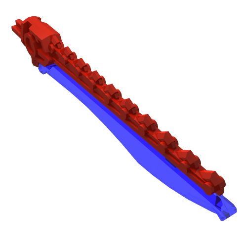 Hero Factory Sword 11.5L with Sawtooth Back / Trans Medium Blue Blade
