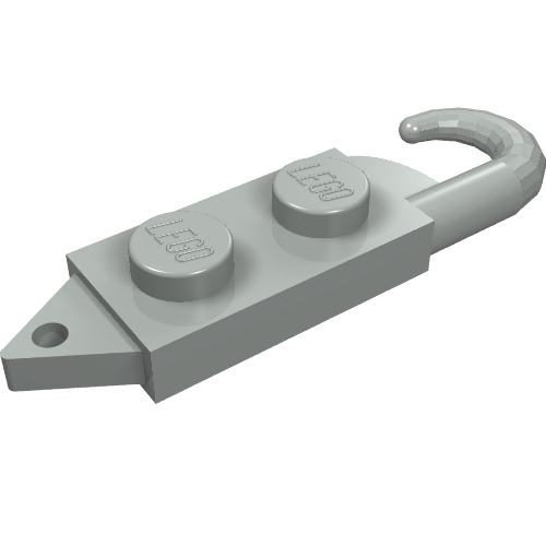 Hook, Plate, Modified 1 x 2 with Crane Hook Right
