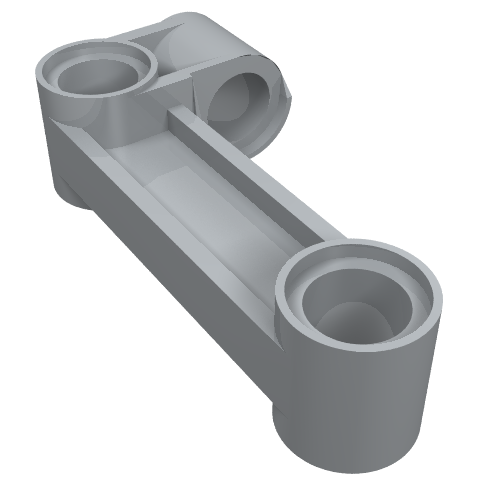 Black Technic, Pin Connector Perpendicular 2 x 4 Bent