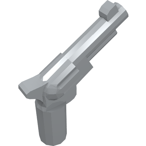 Minifig Pistol Revolver - Small Barrel [New Style]