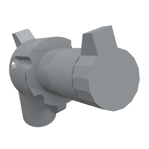 Minifig Pistol Revolver - Large Barrel [Old Style]
