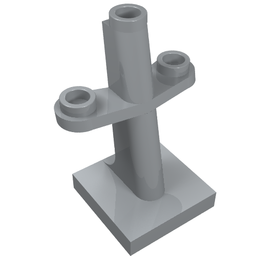 Boat Mast 2 x 2 x 3 Inclined with Stud on Top and Two Sides