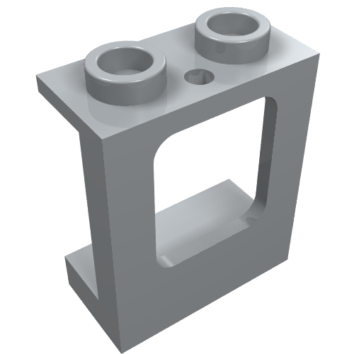 Window 1 x 2 x 2 Plane, Single Hole Top and Bottom for Glass