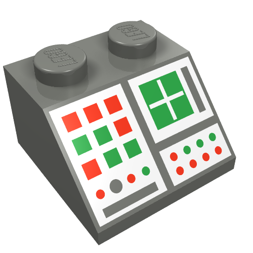 Slope 45° 2 x 2 with Computer Panel Print
