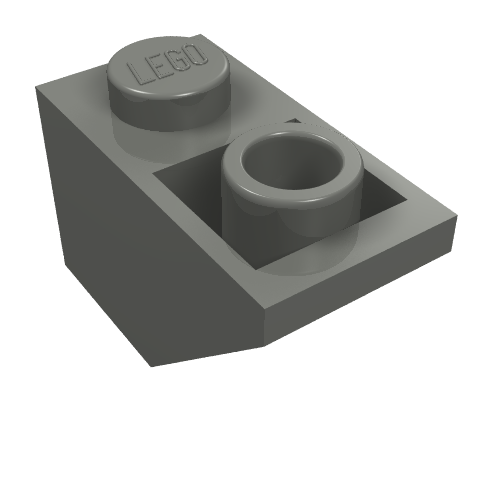Slope Inverted 45° 2 x 1 with 2 Black Rectangles (Ferry Windows) Print