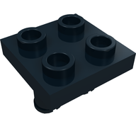 Деталь LEGO Пластина 2 x 2, с 2 штифтами, Черный