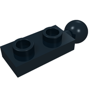Деталь LEGO Plate Special 1 x 2 with End Towball, Черный