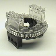 Деталь LEGO Technic Turntable Large Type 1 with Trans-Clear Top [Complete Assembly], Черный