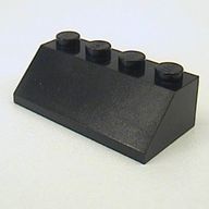 Деталь LEGO Скос гладкий 45 2 x 4, Черный