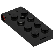 Деталь LEGO Hinge Plate 2 x 5 with Hole in Stud Holder [Complete Assembly], Черный