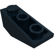 Деталь LEGO Slope Inverted 33° 3 x 1 with Connections between Studs, Черный
