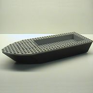 Деталь LEGO Boat Hull Unitary 32 x 12 x 4 Complete Assembly, Черный